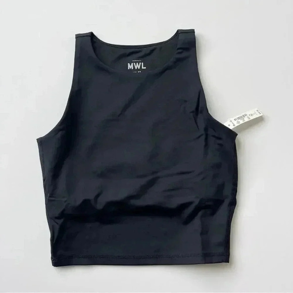 Madewell Women's MWL Form Racerback Crop Top Size XS in Black NWT - Picture 3 of 5